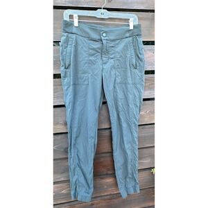 Athleta Womens Gray Nylon Snap Button Jogger Sport Pants *Size Small